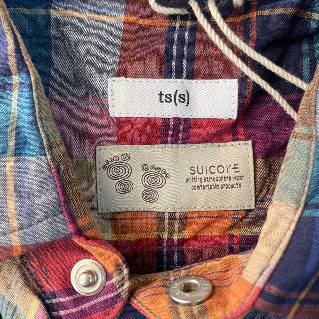 新品 ts(s)×Suicoke オールインワン M つなぎ マドラスチェック