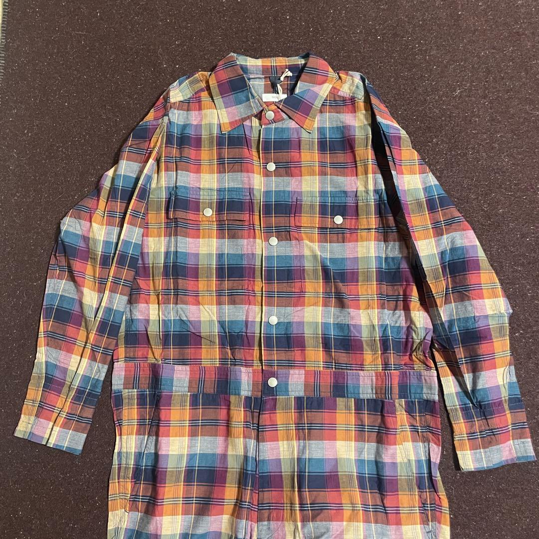 新品 ts(s)×Suicoke オールインワン M つなぎ マドラスチェック