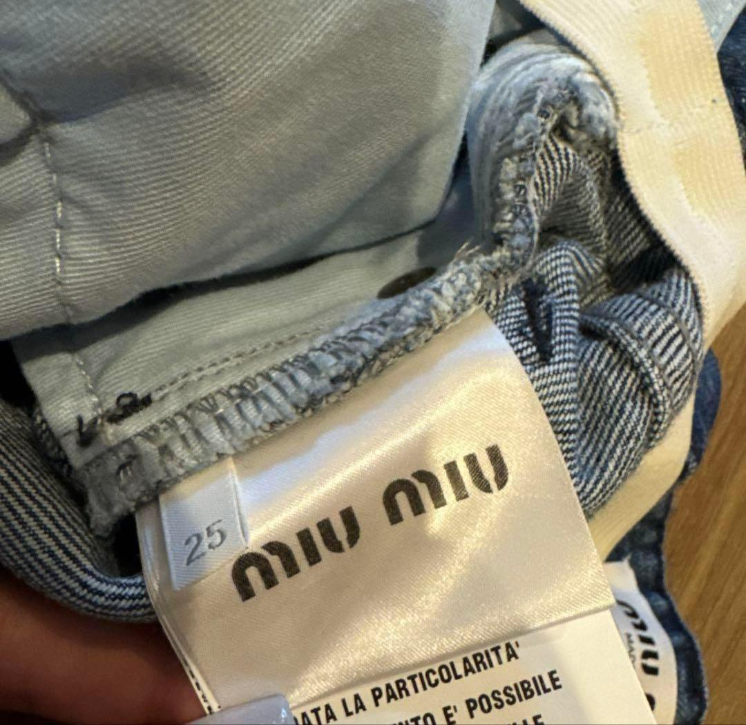 miu miu デニムショートパンツ 25