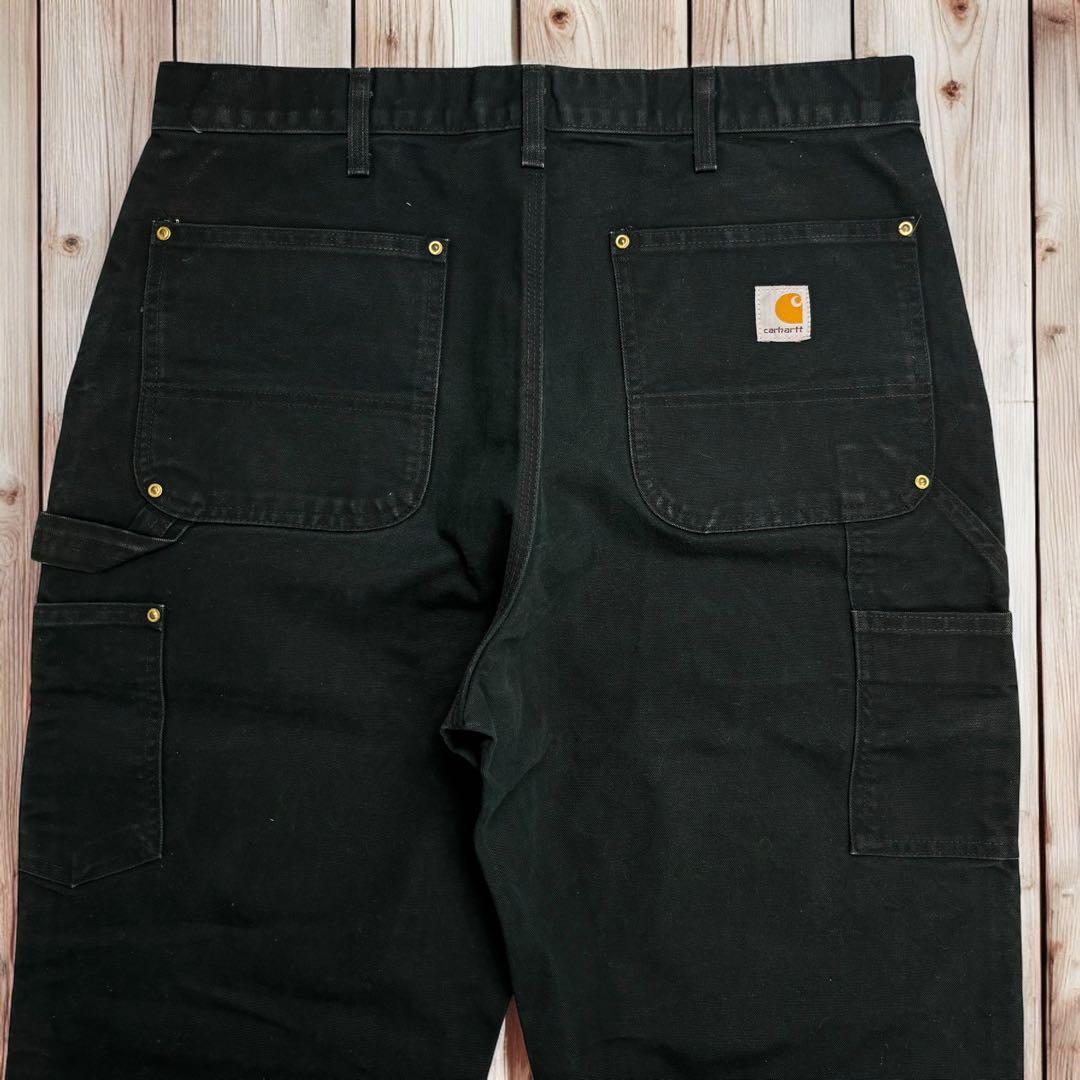 00s Carhartt ブラック ダブルニー ワーク カーゴ ペインターパンツ