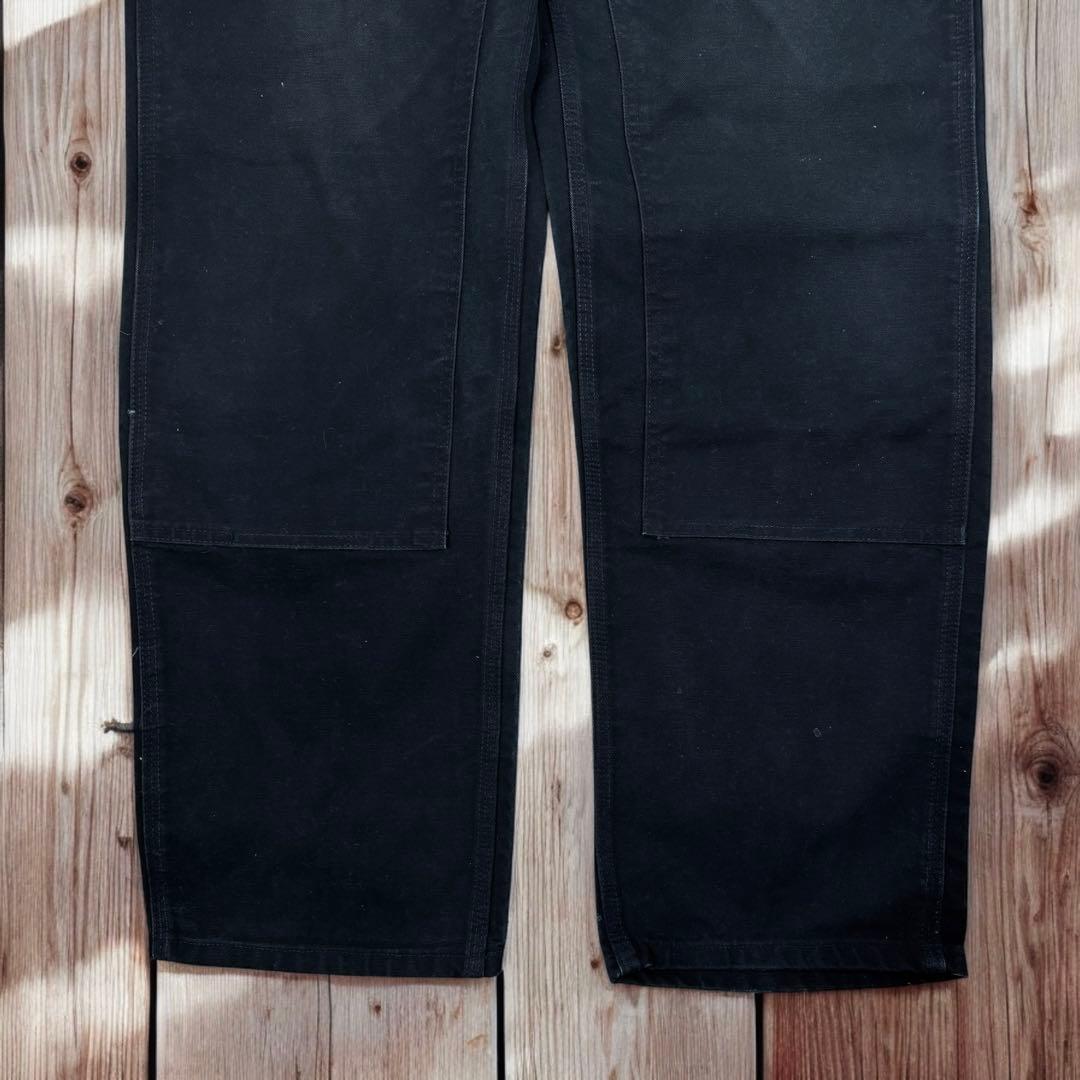 00s Carhartt ブラック ダブルニー ワーク カーゴ ペインターパンツ