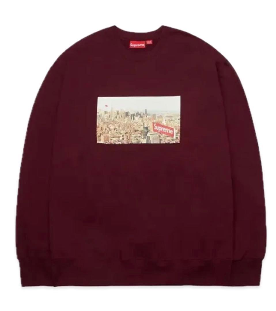 Supreme Aerial Crewneck Burgundy スウェット M