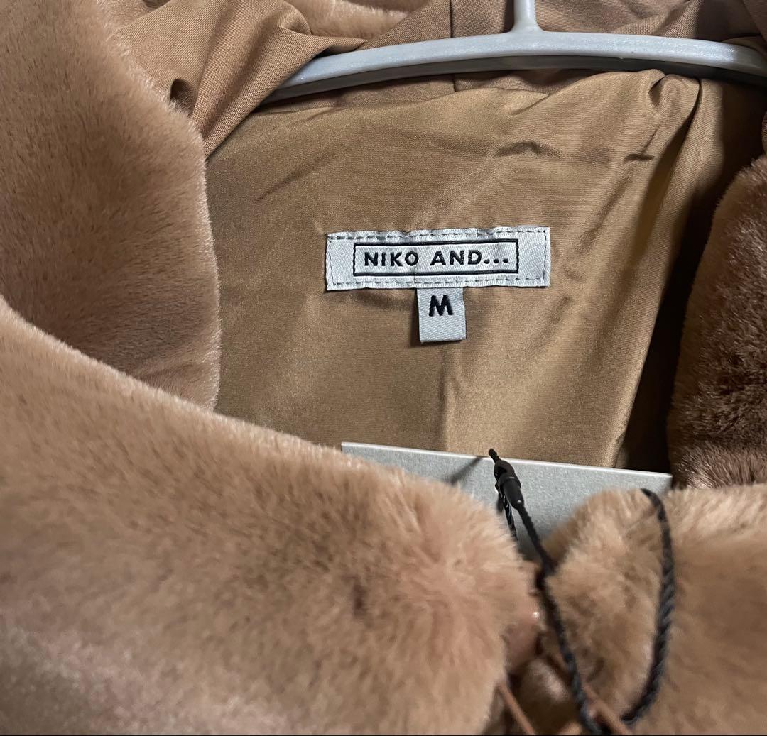 ニコアンドMODE NORM COREベルベットファーフードブルゾンブラウンM