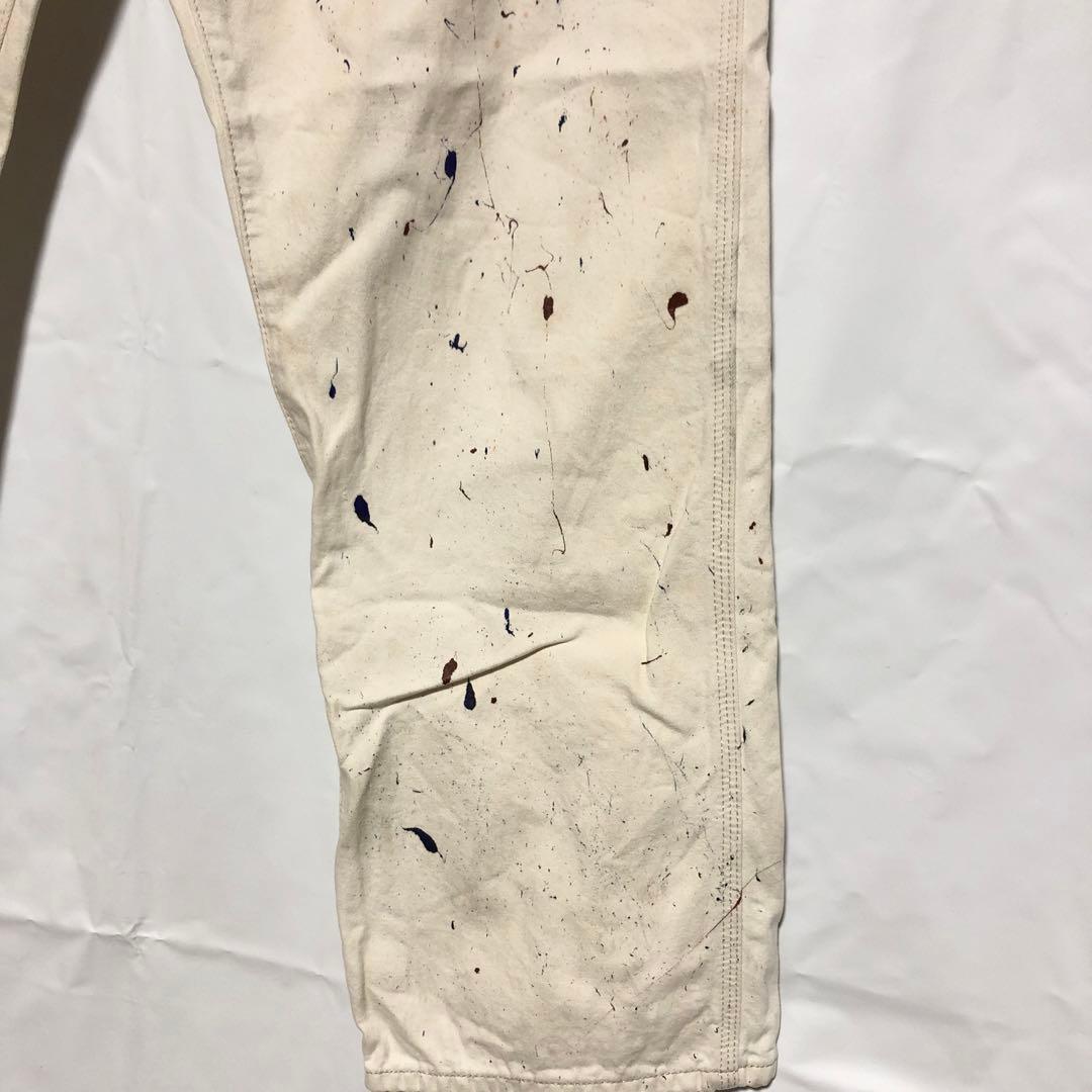 OLD GAP ホワイト ペイントスプラッター ペンキ　ワークパンツ