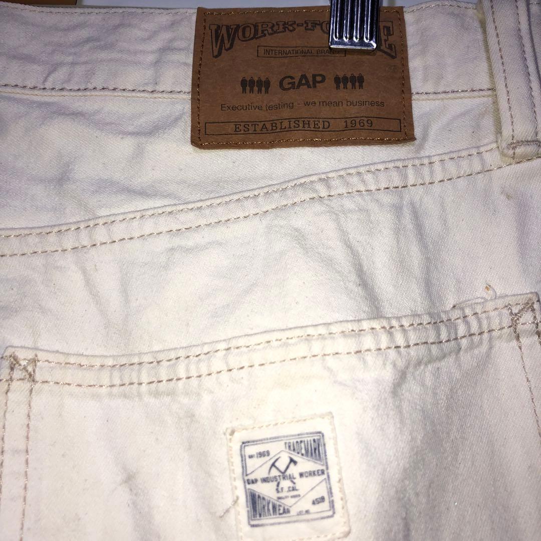 OLD GAP ホワイト ペイントスプラッター ペンキ　ワークパンツ