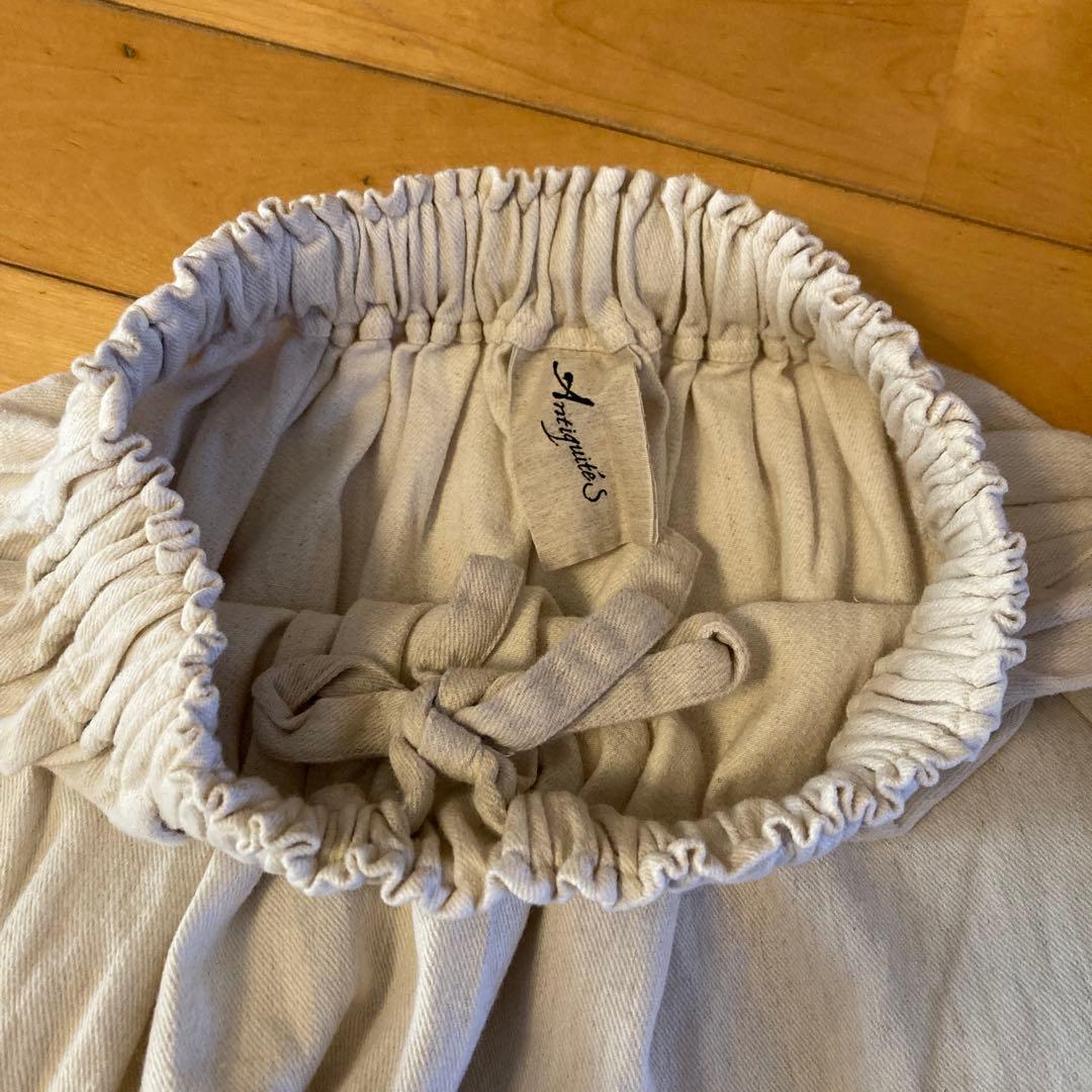 イチアンティークス　綿麻サルエルパンツ　アイボリー　日本製　極美品