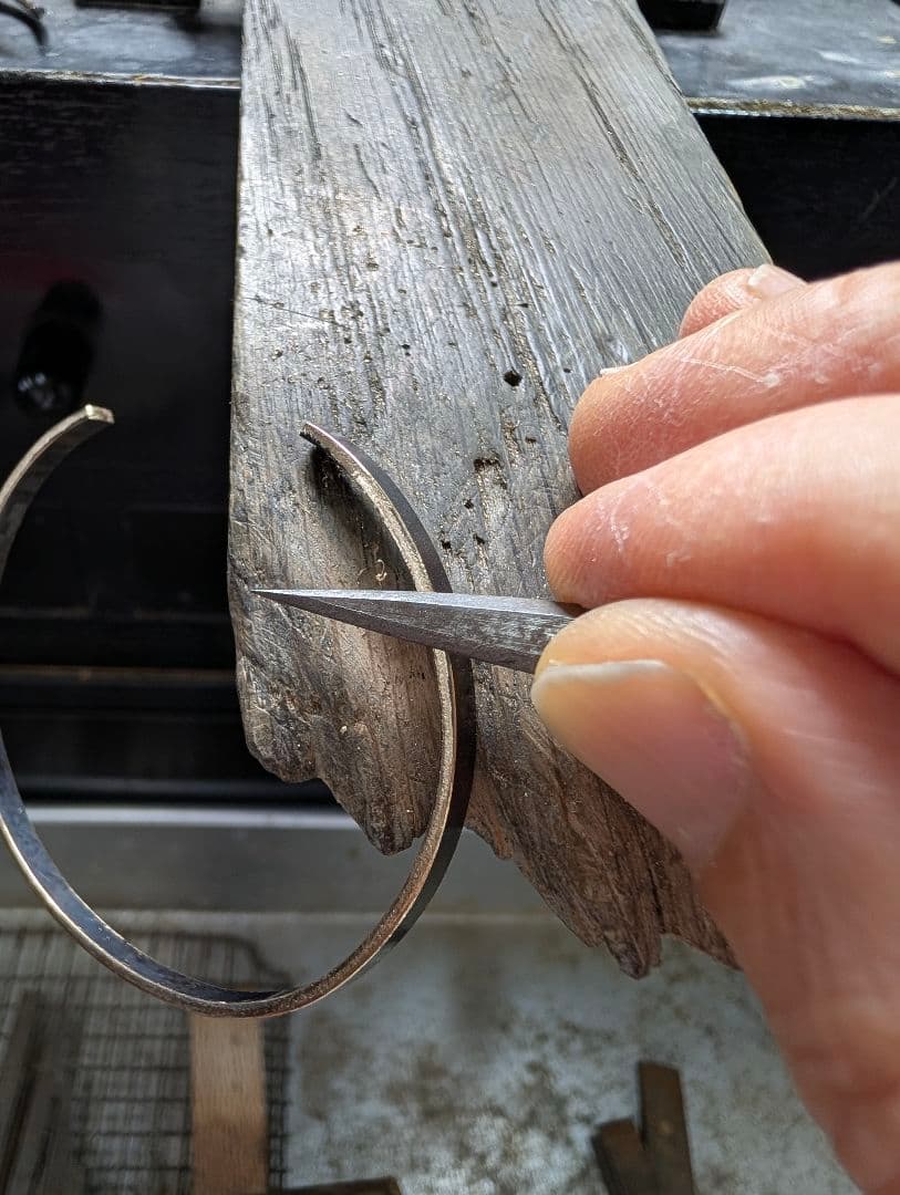 K18 ハンドメイド バングル 12.8g