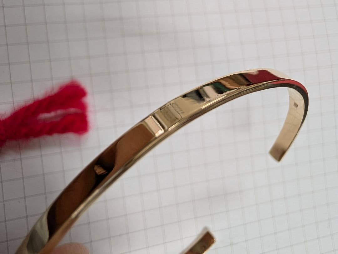 K18 ハンドメイド バングル 12.8g