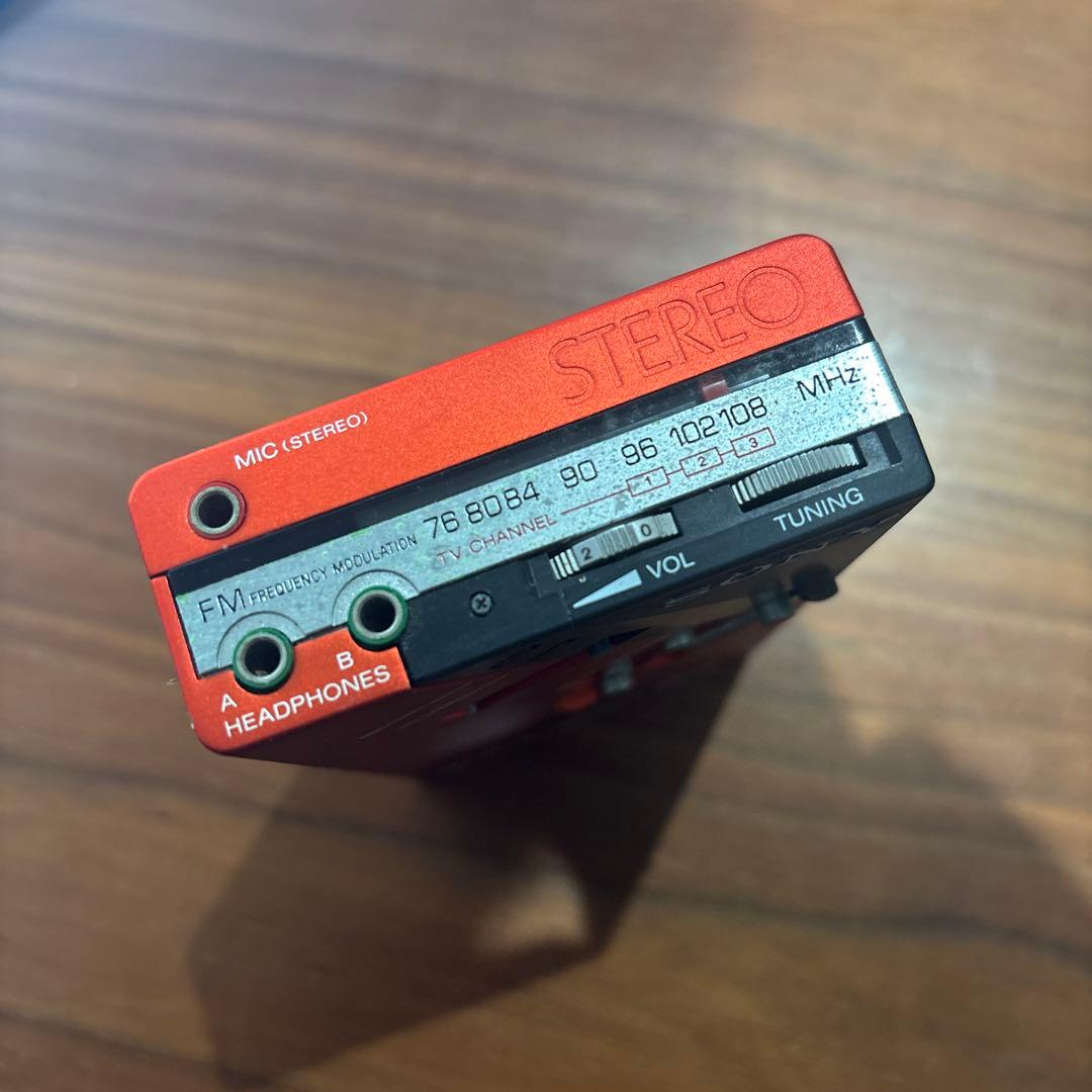 SONY WM-F2 ウォークマン カセット プレーヤー RED レア ジャンク