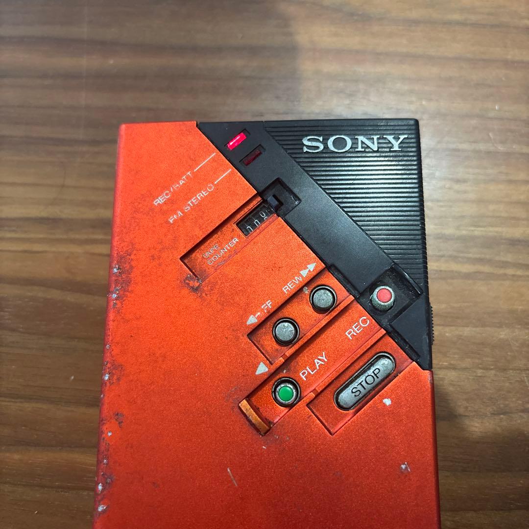 SONY WM-F2 ウォークマン カセット プレーヤー RED レア ジャンク