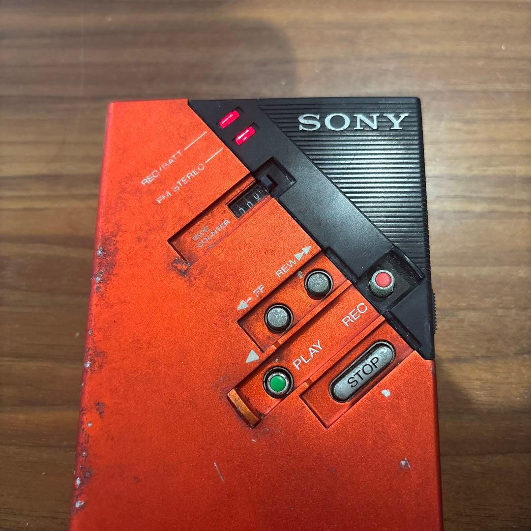 SONY WM-F2 ウォークマン カセット プレーヤー RED レア ジャンク