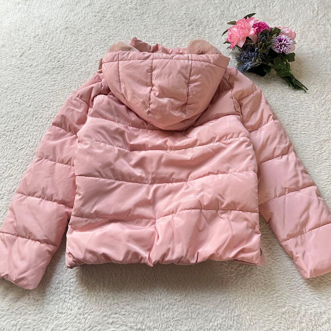 【極美品】ピンクハウス 現行 中綿ジャケット ブルゾン ロゴ フェイクファー