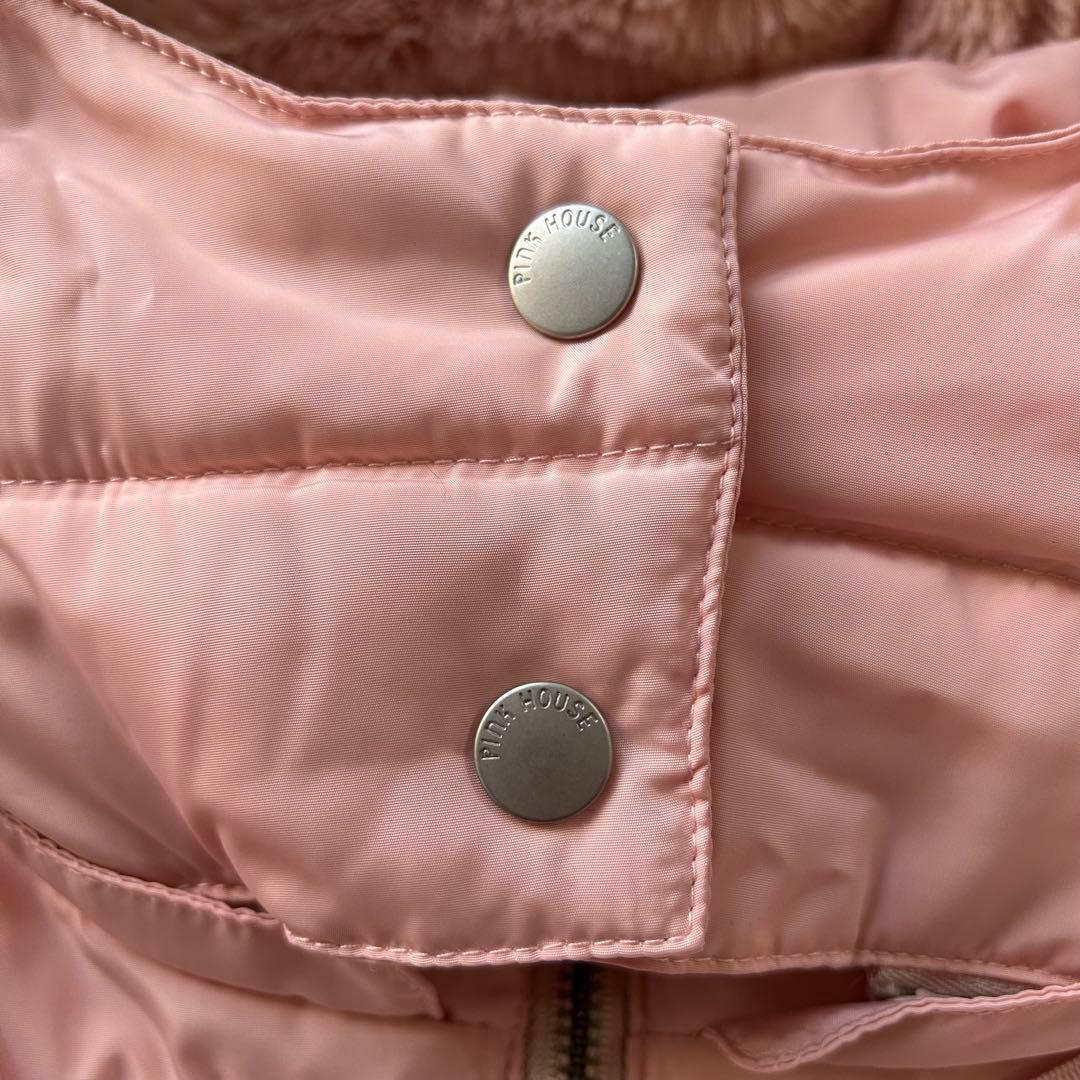 【極美品】ピンクハウス 現行 中綿ジャケット ブルゾン ロゴ フェイクファー