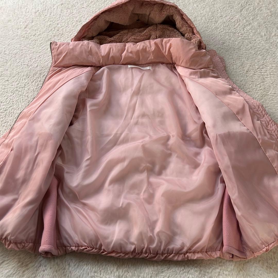 【極美品】ピンクハウス 現行 中綿ジャケット ブルゾン ロゴ フェイクファー