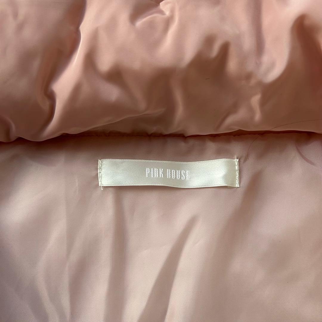 【極美品】ピンクハウス 現行 中綿ジャケット ブルゾン ロゴ フェイクファー