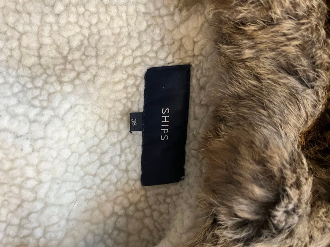 ships ブラック フリース モッズコート サイズ38