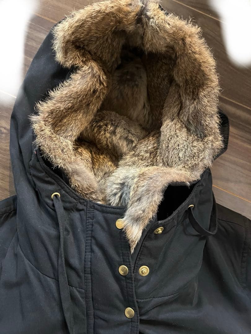 ships ブラック フリース モッズコート サイズ38