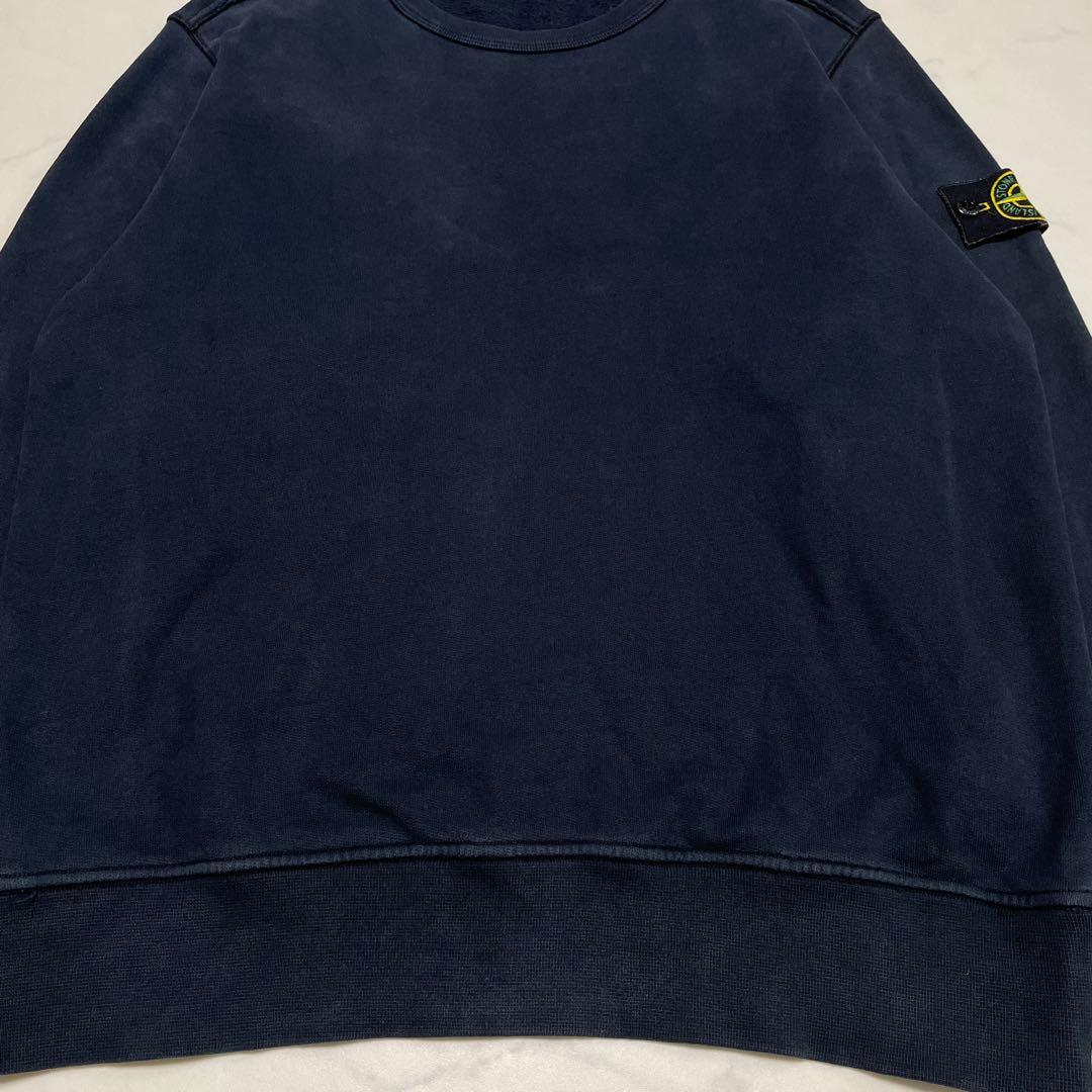 STONE  コットン　クルーネック　トレーナー　ネイビー　Mサイズ