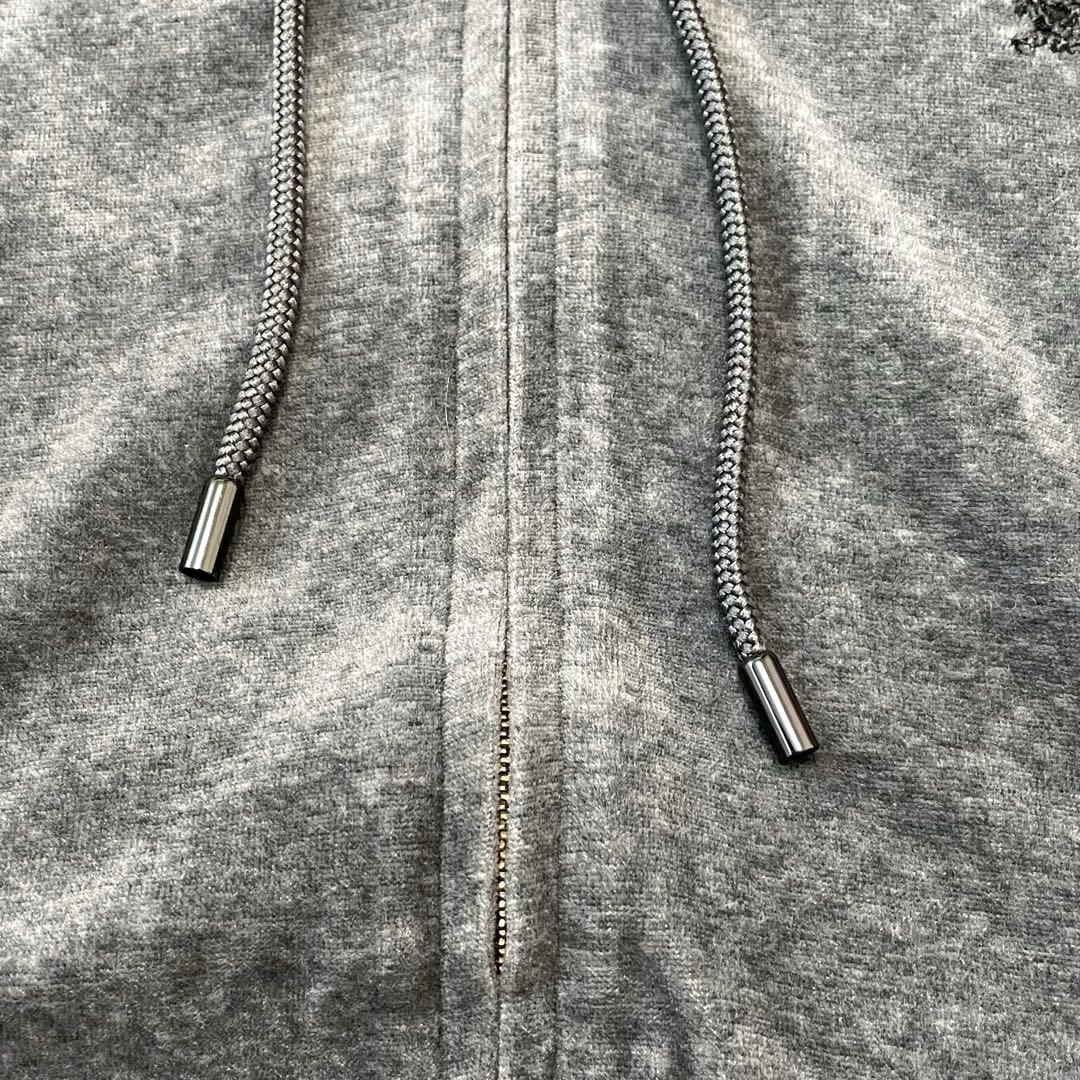 最終値下げ！美品 バーバリーブルーレーベル ベロア グレー パーカー 38 M