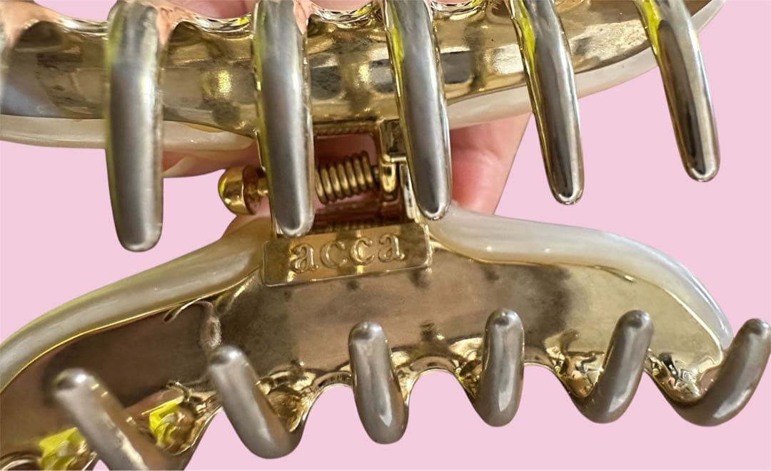 ACCA acca アッカ　ヘアクリップ　Mサイズ　巾着ポーチ付き