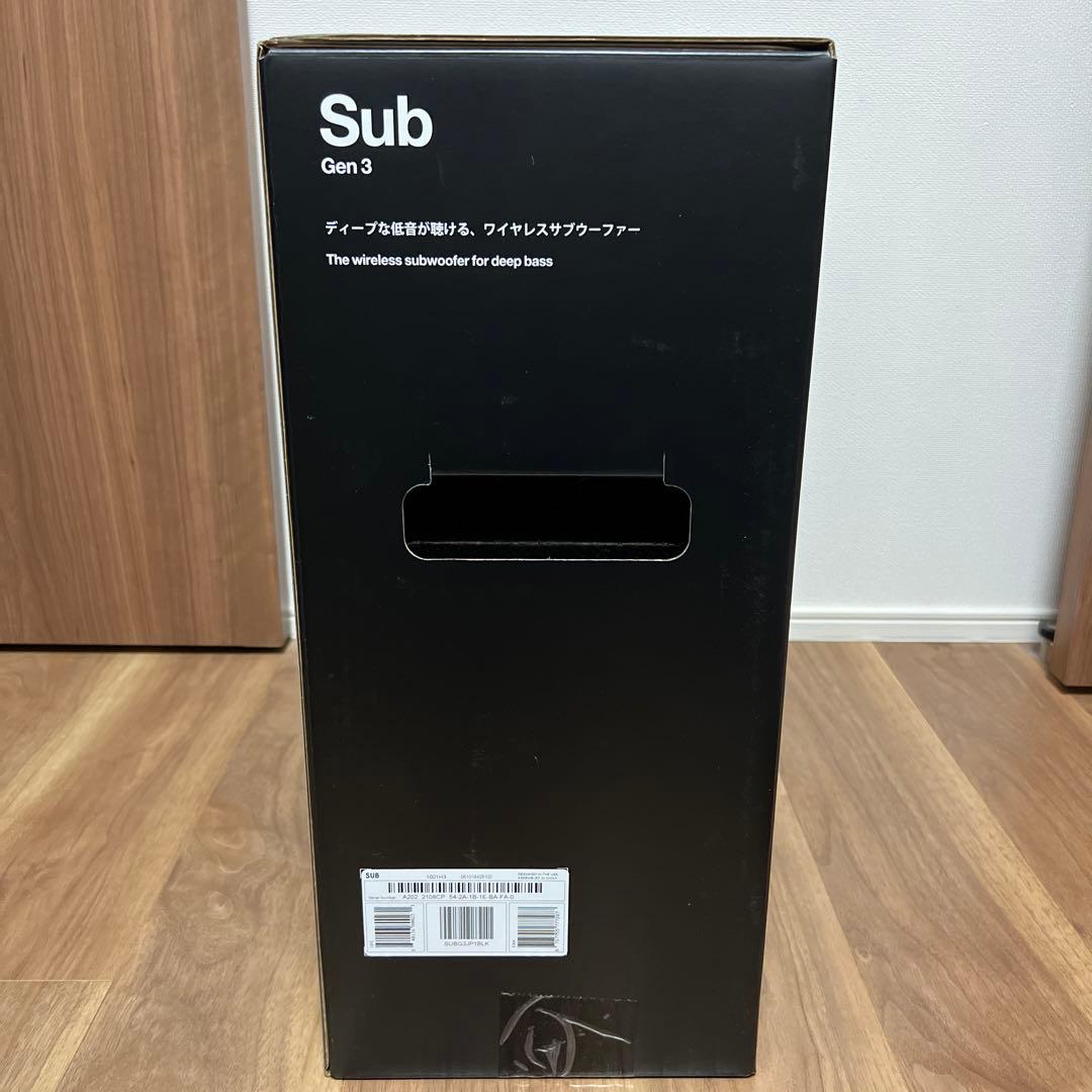 Sonos Sub Gen3 ブラック ワイヤレスサブウーファー