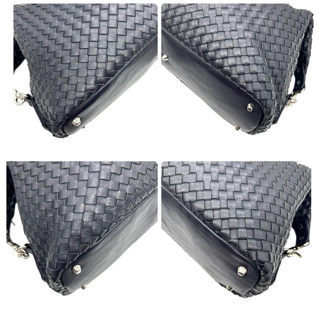 良品 1136 タケオキクチ ボストンバッグ 2way イントレチャート 紺