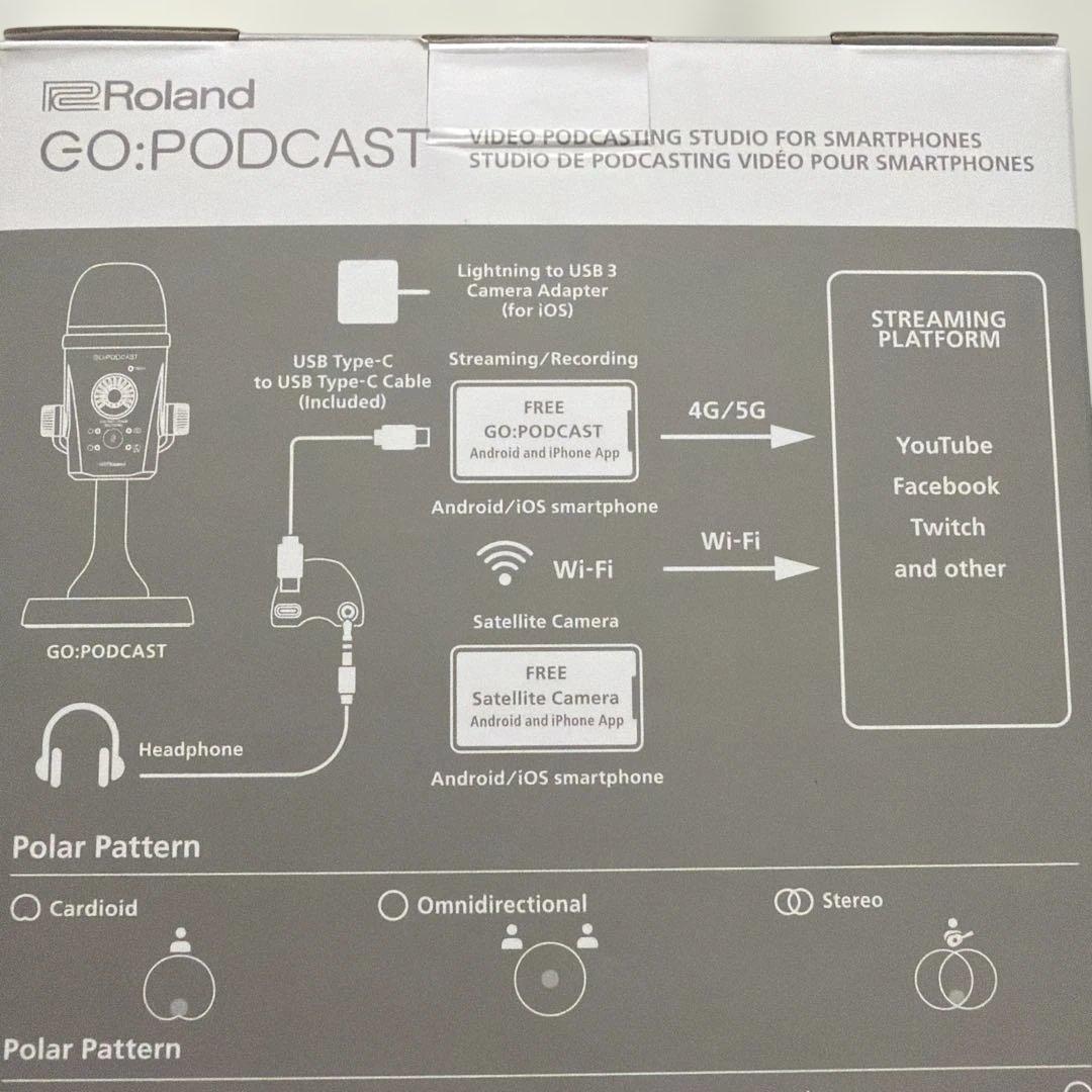 未開封新品 Roland GO-PODCAST マイク　コンデンサーマイク