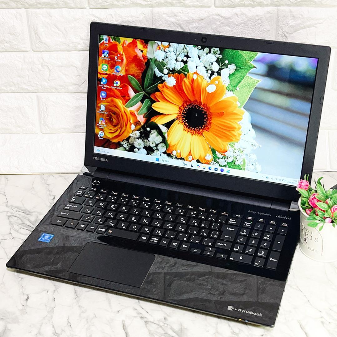 美品✨Windows11✨新品爆速SSD薄型ノートパソコン黒✨カメラ オフィス付