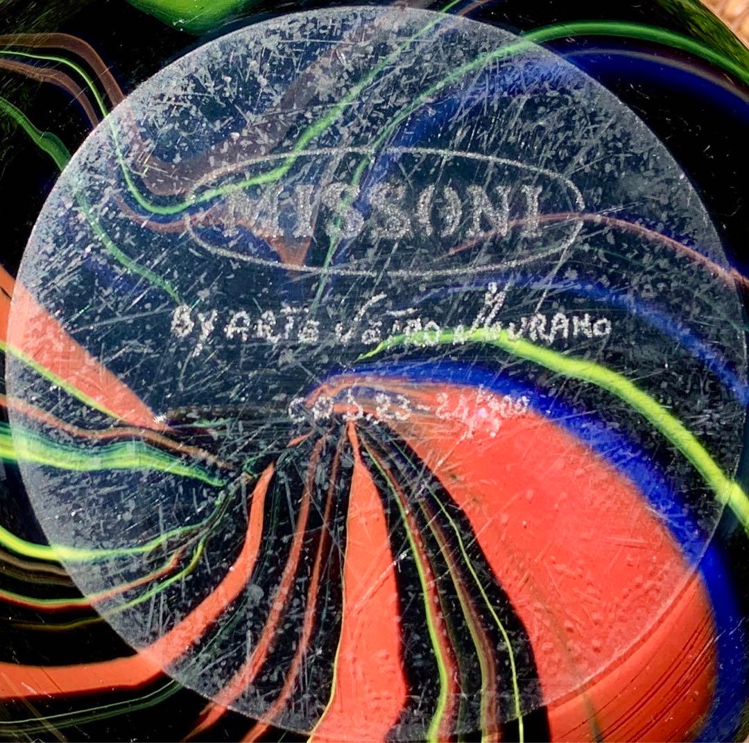 1980'S ミッソーニ ムラーノ製 ガラス ストライプ デザイン 花瓶