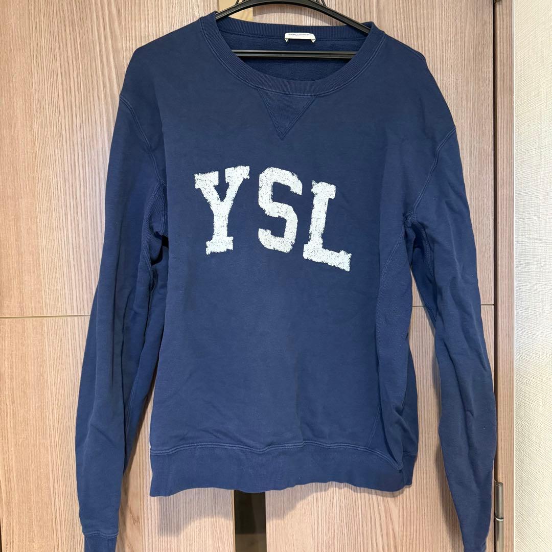 YSL ネイビー クルーネック トレーナー