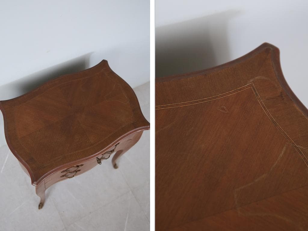 フランスアンティーク◇木製ソーイングテーブル/裁縫箱/机/化粧台(90-74)