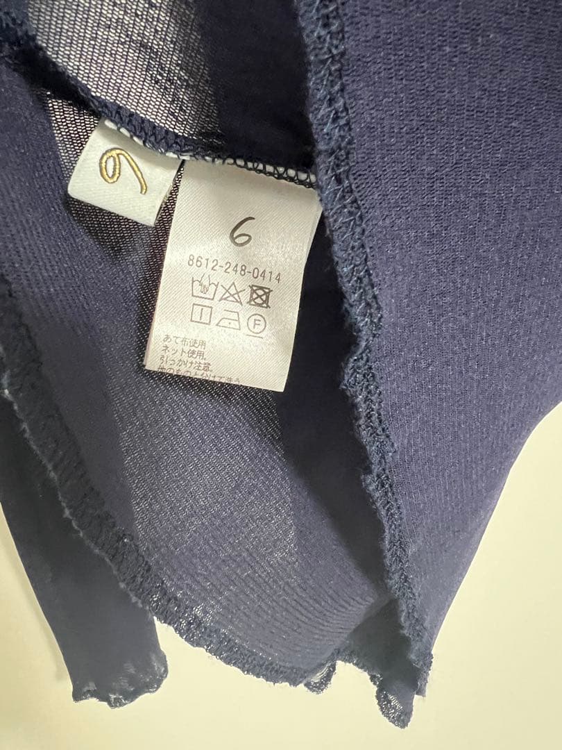 ＜６(ROKU)＞ナイロン チュール シャツ プルオーバー　ネイビー