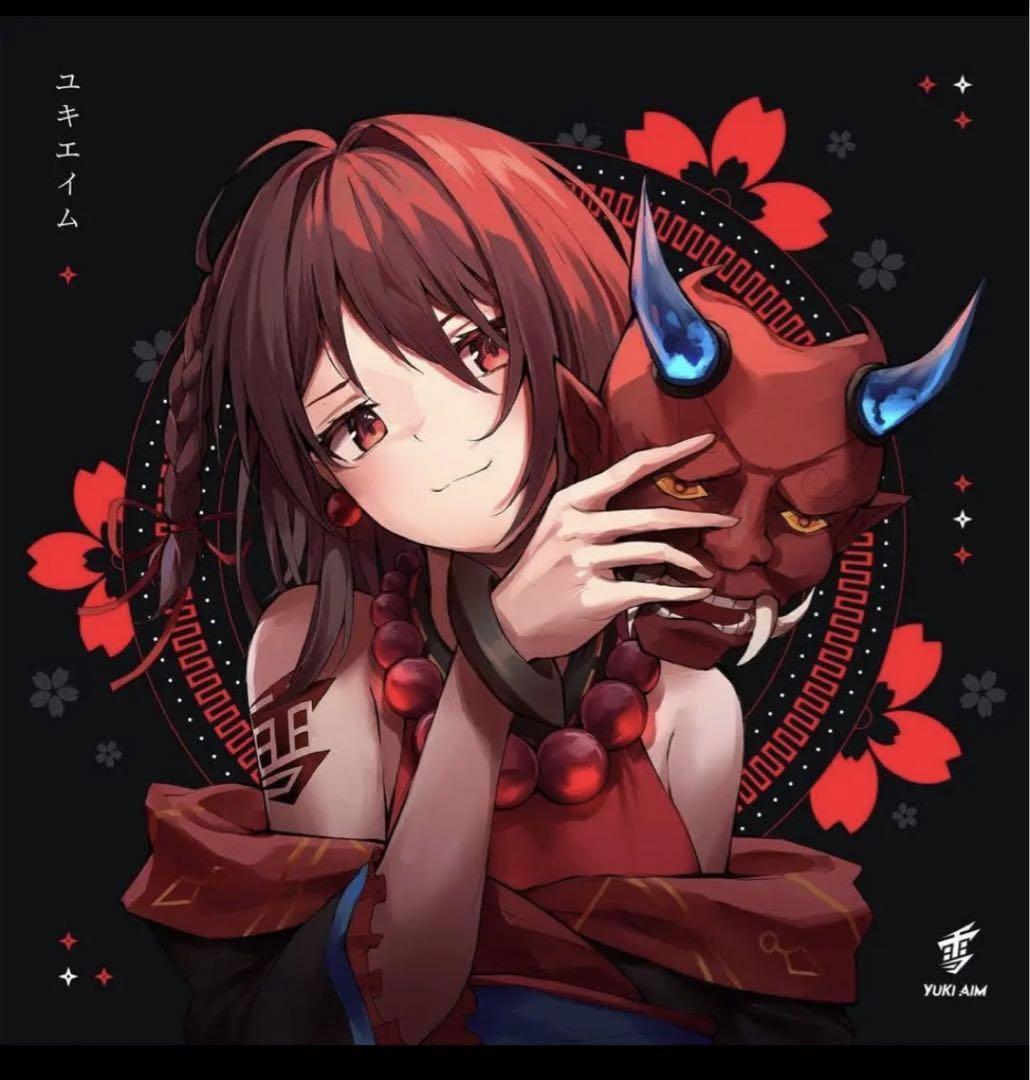 ユキエイム　マウスパッド　黒　2022　yukiaim oni mousepad