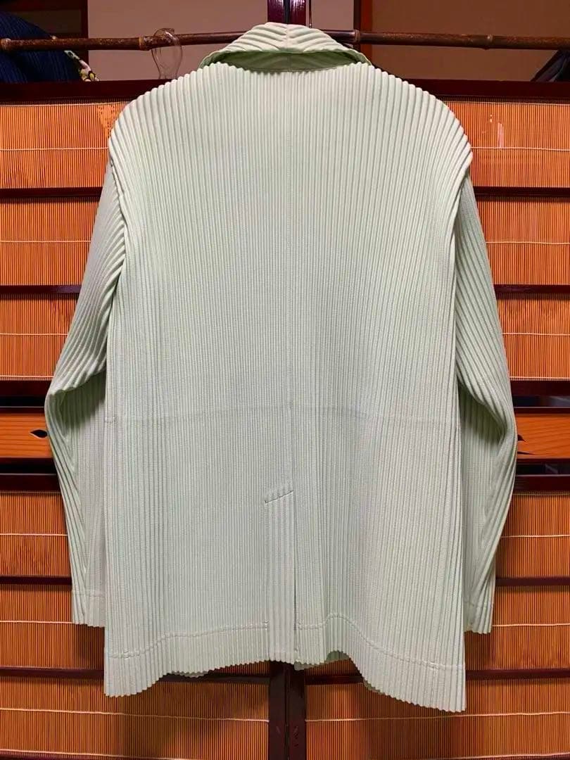 激レア❗️イッセイミヤケオムプリッセ　JADE GREEN プリーツ　ジャケット