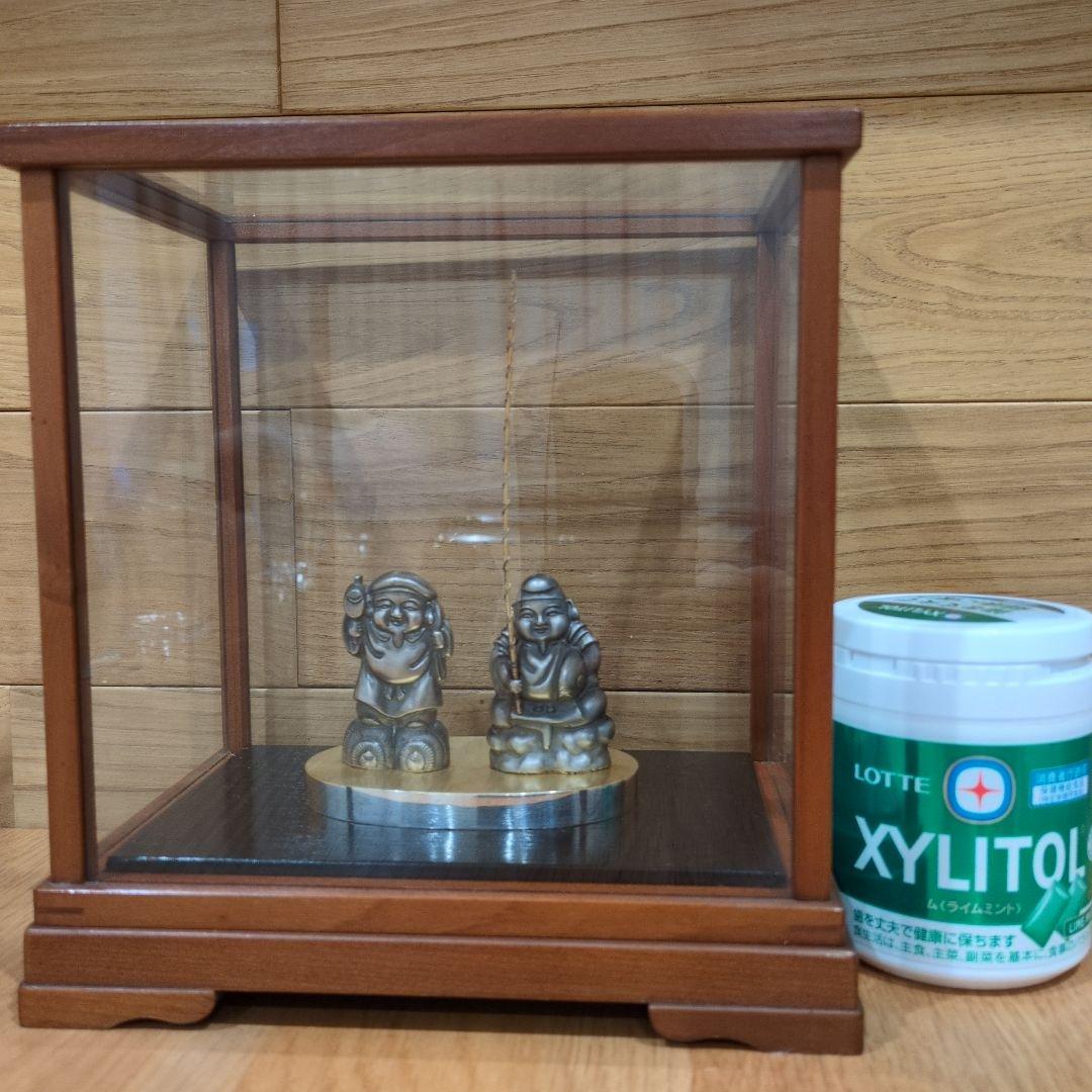 銀製 恵比寿様 大黒様 置物 ケース入り