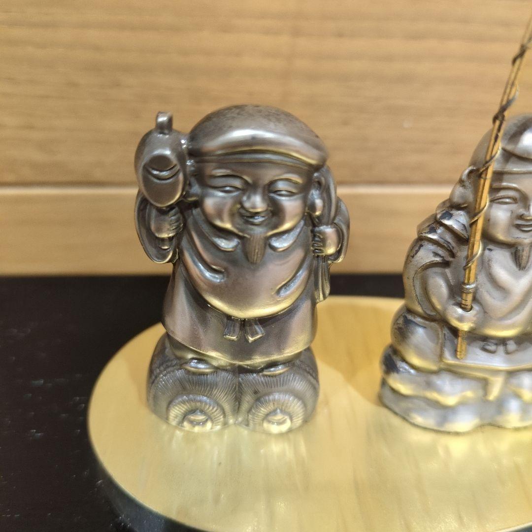 銀製 恵比寿様 大黒様 置物 ケース入り