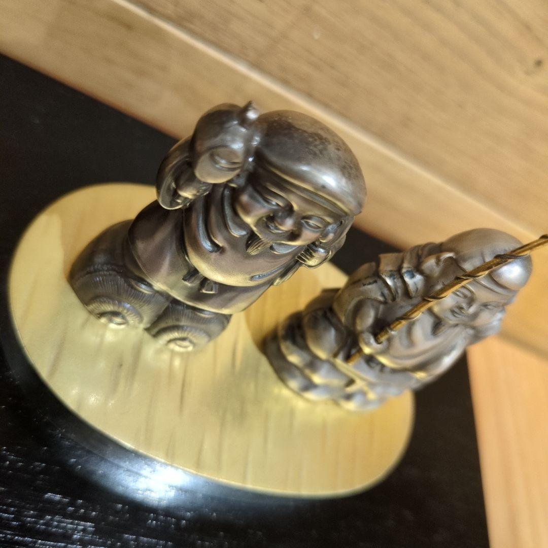 銀製 恵比寿様 大黒様 置物 ケース入り