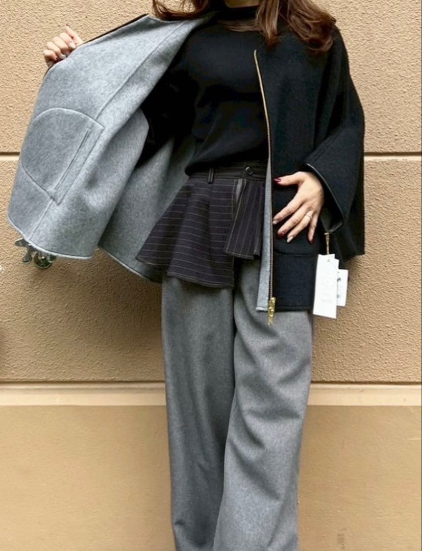 RISLEY ウールポンチョ・ケープコート　未使用