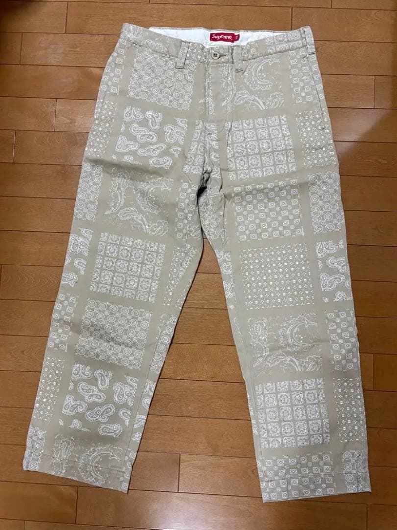 パンツ supreme Paisley Grid Chino Pant