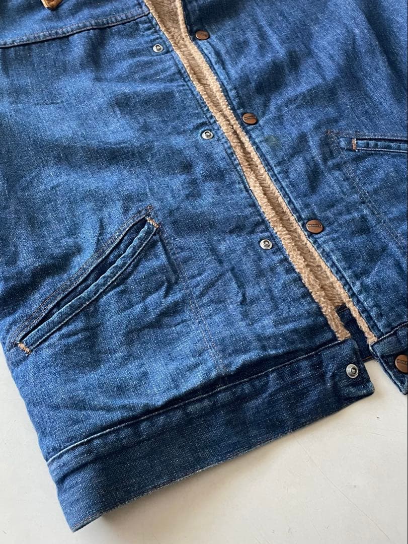 70,80's USA製 MAVERICK 裏ボアデニムジャケット　マーベリック