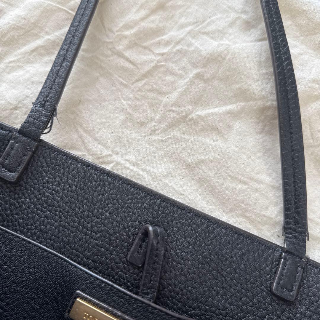 【MONOTOWN】トリーバーチ ブラックレザー トートバッグ