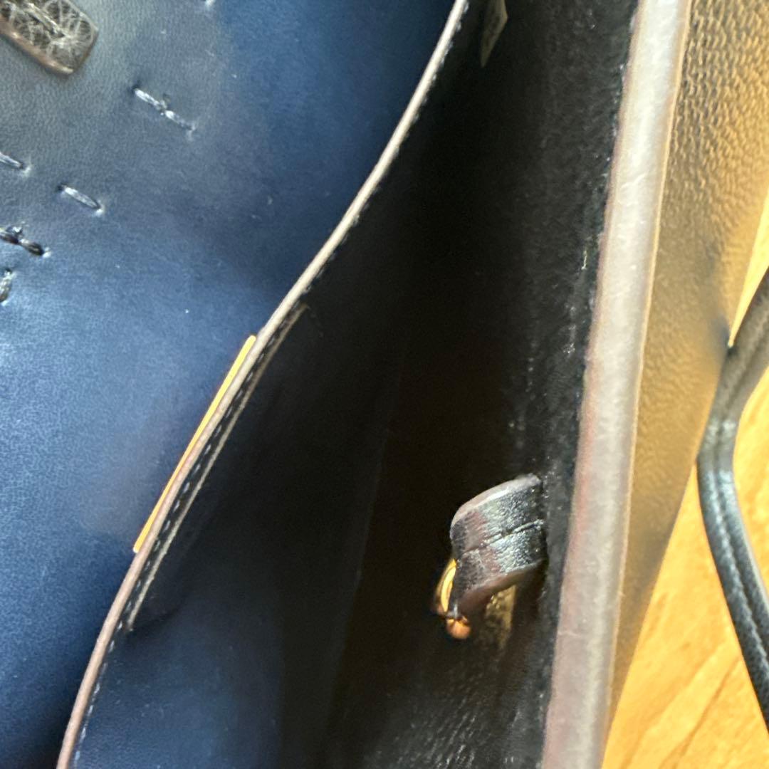 【MONOTOWN】トリーバーチ ブラックレザー トートバッグ