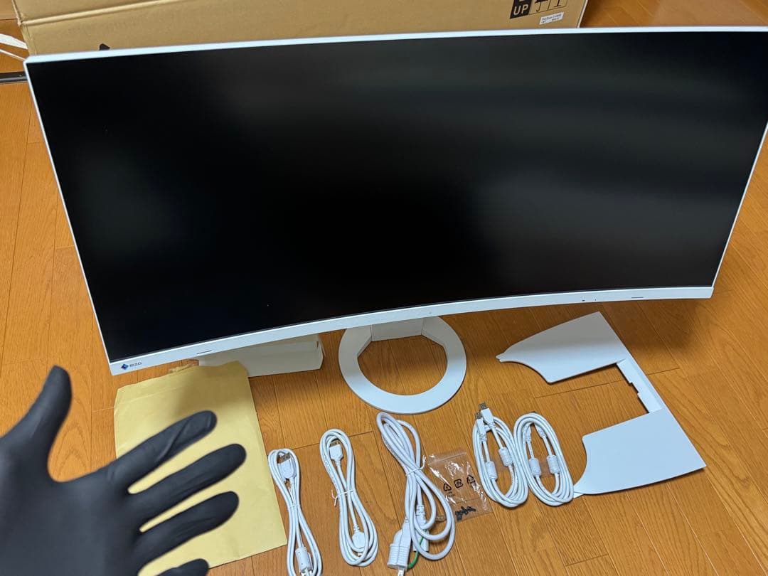 【極美品/保証有】EIZO 湾曲大型モニター 白EV3895-WT 定価20万超