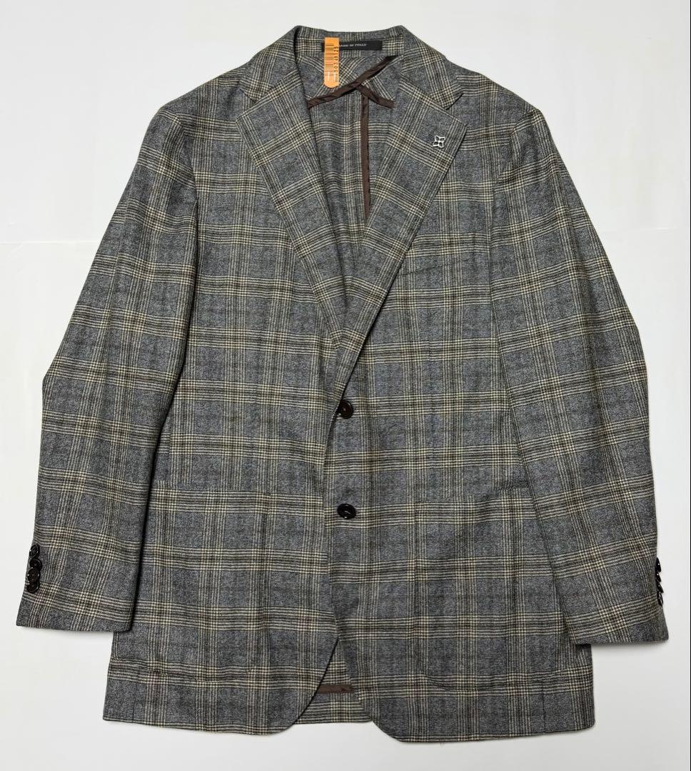 【美品】TAGLIATORE チェック柄ジャケット46(Mサイズ)イタリア製