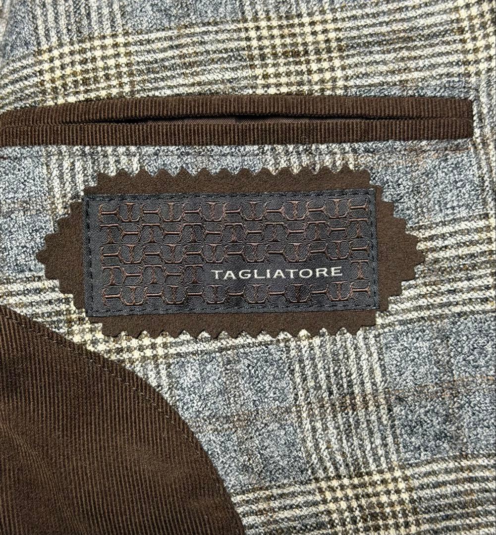 【美品】TAGLIATORE チェック柄ジャケット46(Mサイズ)イタリア製