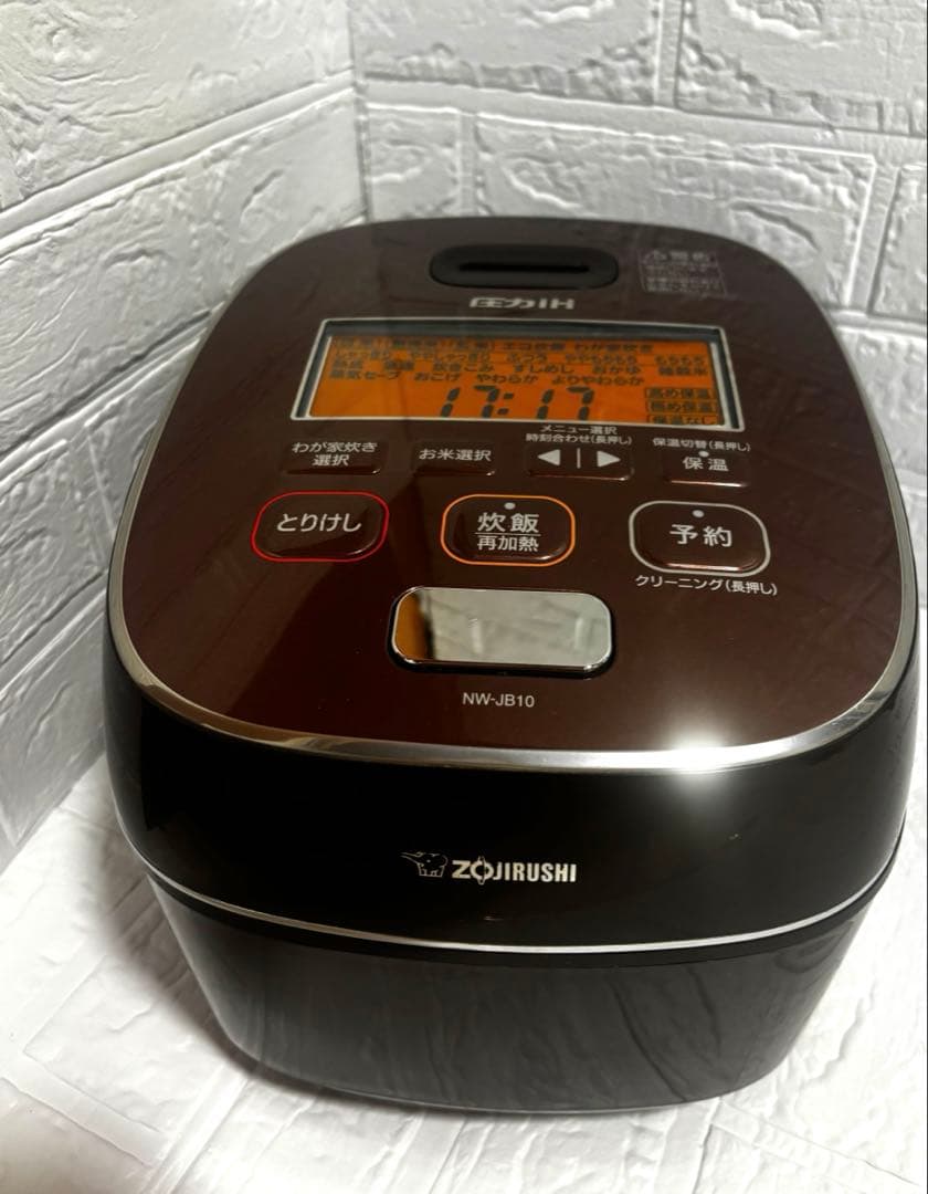 み*こ様 象印 5.5合圧力 IH式　NW-JB10 鉄器コートプラチナ厚釜20