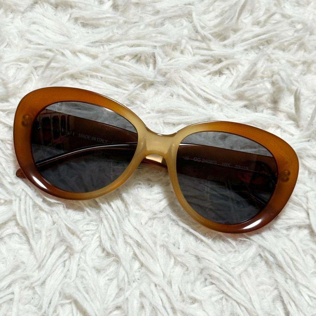 極美品 グッチ サングラス 135 GG2408 インターロッキング