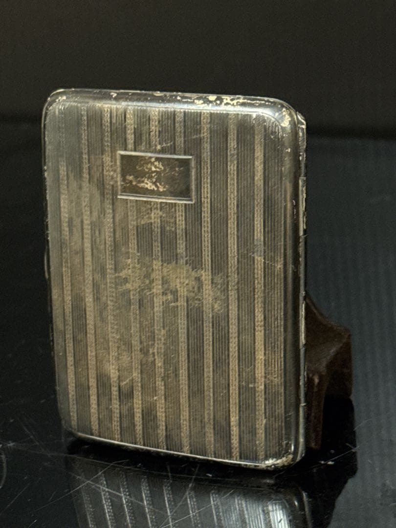 銀無垢 SILVER 950 刻印 銀製 煙草ケース アールデコ 約67.6g