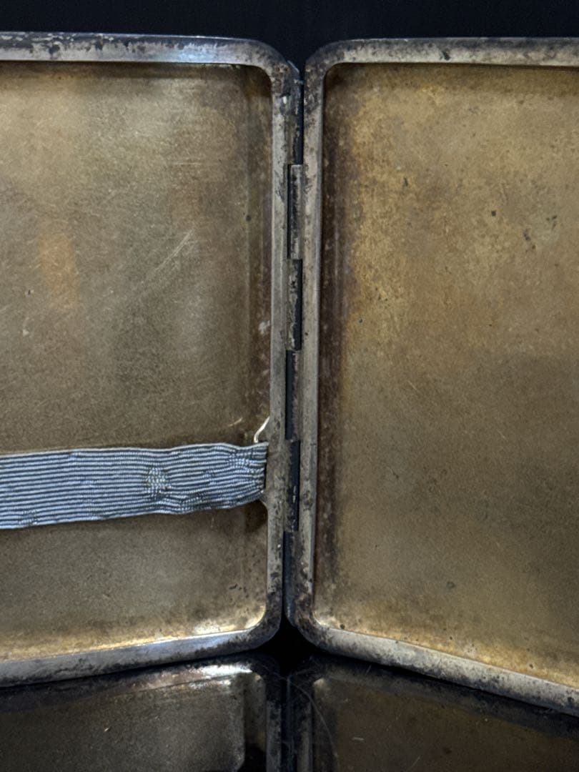 銀無垢 SILVER 950 刻印 銀製 煙草ケース アールデコ 約67.6g