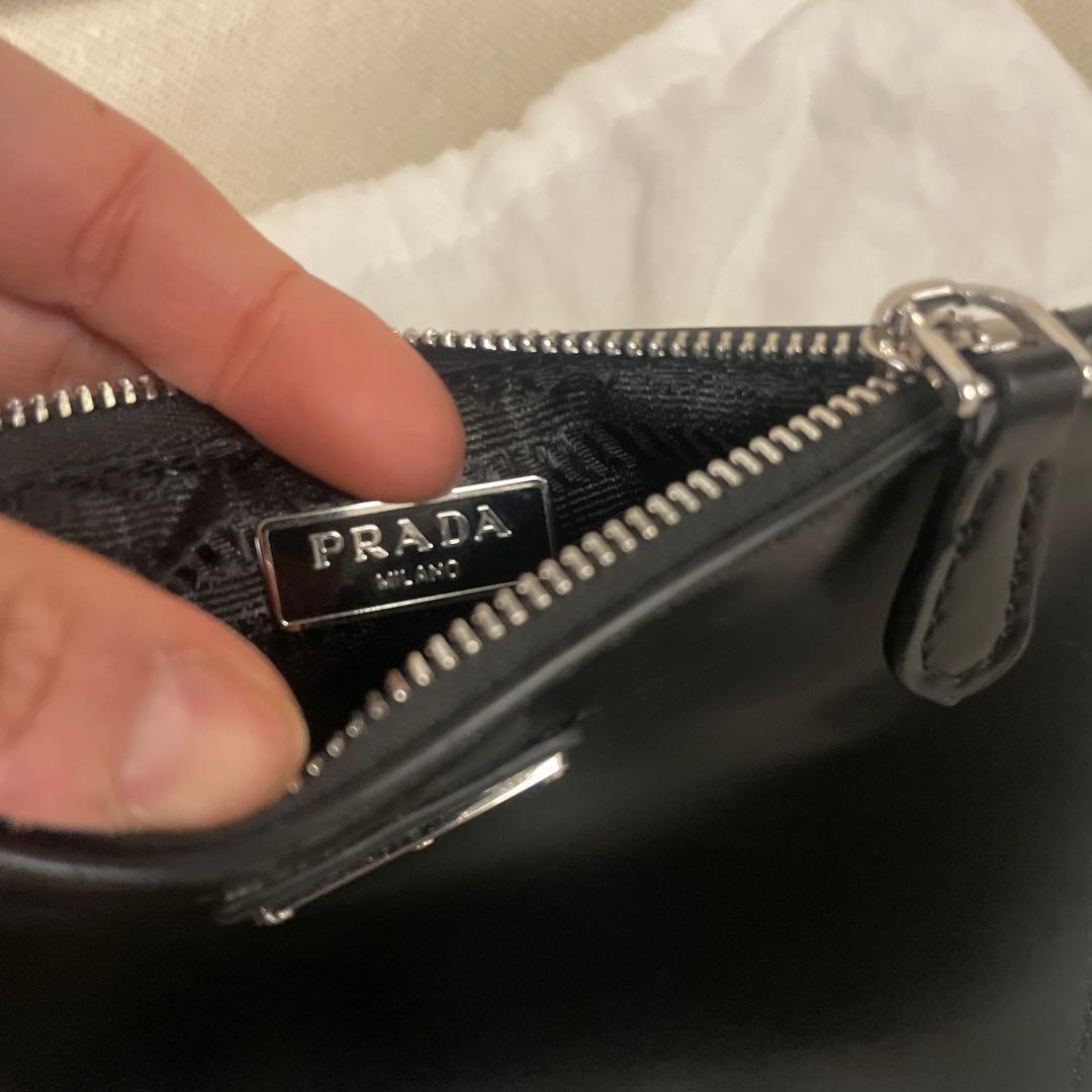 【美品】プラダ　スパンコール　ハンドバッグ　ブラック